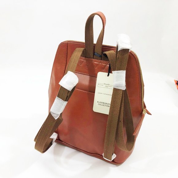 Pure Luxuries London Verbena Leather Backpack Bloomsbury Collection 11x11x5 inch main image 6